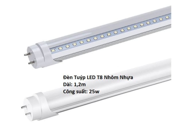 Đèn Tuýp LED T8 nhôm nhựa dài 120cm
