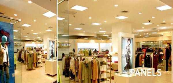 Đèn tấm Panel được dùng phổ biến cho các trung tâm thương mại